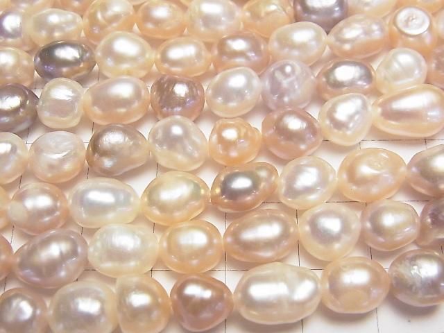 【動画】淡水真珠AA バロック8~10mm 天然色ミックス 1連(約33cm) サムネイル2