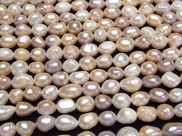 【動画】淡水真珠AA バロック8~10mm 天然色ミックス 1連(約33cm) サムネイル3