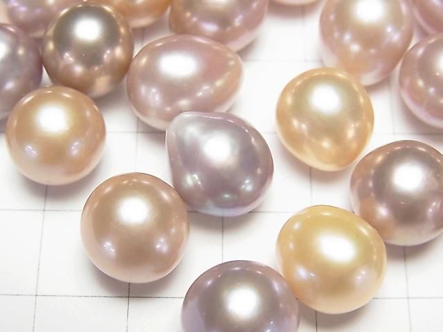 【動画】【粒売り】淡水真珠AAA ルース ポテト~ドロップ11~14mm 天然色ラベンダー 2粒 サムネイル2