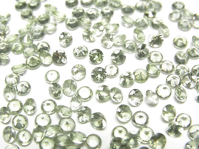 【動画】宝石質グリーンサファイアAA++ ルース ラウンドファセットカット3×3mm 5粒