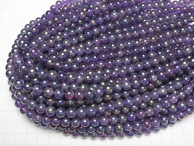 【動画】フラッシュ・アメジスト ラウンド8mm 1連(約36cm) サムネイル4