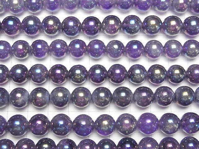 【動画】フラッシュ・アメジスト ラウンド10mm 1連(約36cm) サムネイル3