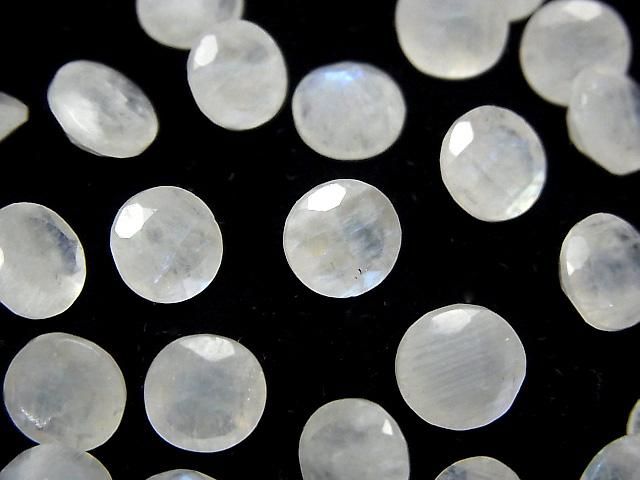 【動画】レインボームーンストーンAA++ ルース ラウンドファセットカット8×8mm 5粒の画像
