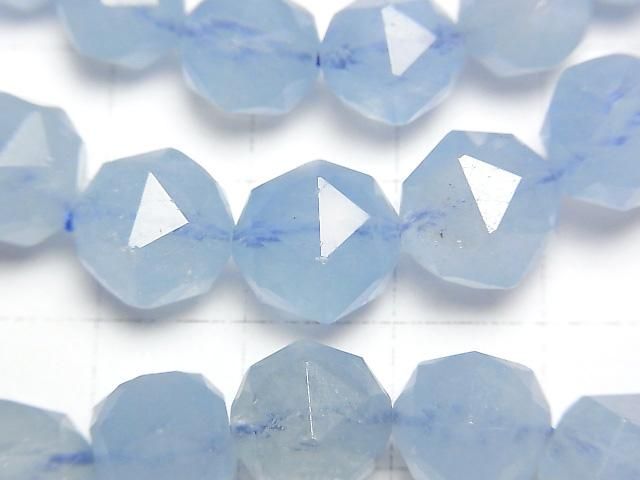 【動画】【素晴らしい輝き】アクアマリンAAA- スターラウンドカット10mm 1連(ブレス) サムネイル2