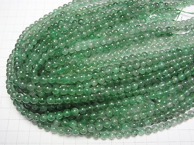 【動画】グリーンアベンチュリンAAA ラウンド6.5mm 1連(約36cm) サムネイル4