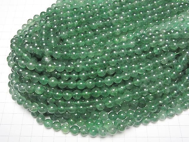 【動画】グリーンアベンチュリンAAA ラウンド8mm 半連/1連(約36cm) サムネイル4