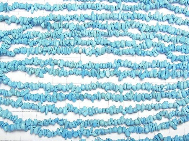 【動画】アリゾナ産スリーピングビューティーターコイズAAA- チップ(ミニタンブル) 半連/1連(約42cm) サムネイル3