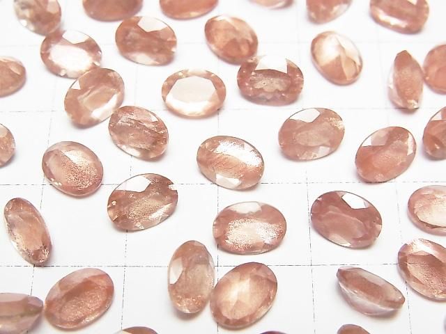 【動画】宝石質オレゴンサンストーンAAAA ルース オーバルファセットカット8×6mm 1粒 サムネイル2