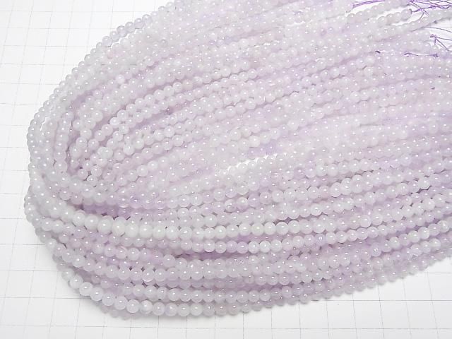 【動画】ラベンダーアメジスト ラウンド4mm 1連(約37cm) サムネイル4