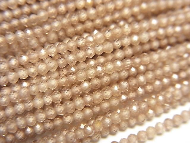 【動画】宝石質天然ジルコンAAA ラウンドカット1.5mm 半連/1連(約31cm)の画像