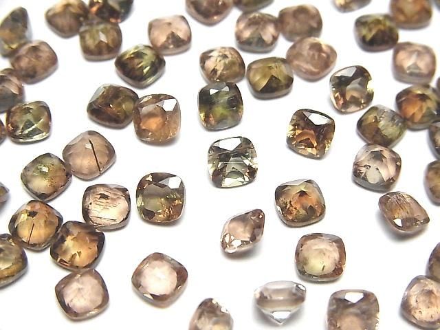 【動画】宝石質アンダルサイトAAA ルース スクエアファセットカット5×5mm 3粒の画像