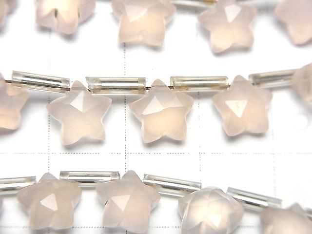 【動画】宝石質ピンクカルセドニーAAA スターカット8×8mm 1連(8粒) サムネイル2
