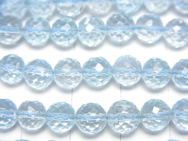 【動画】宝石質スカイブルートパーズAAA- ラウンドカット 1/4連~1連(約22cm) サムネイル2