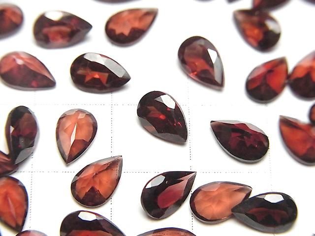 【動画】宝石質モザンビーク産ガーネットAAA ルース ペアシェイプファセットカット8×5mm 5粒 サムネイル2