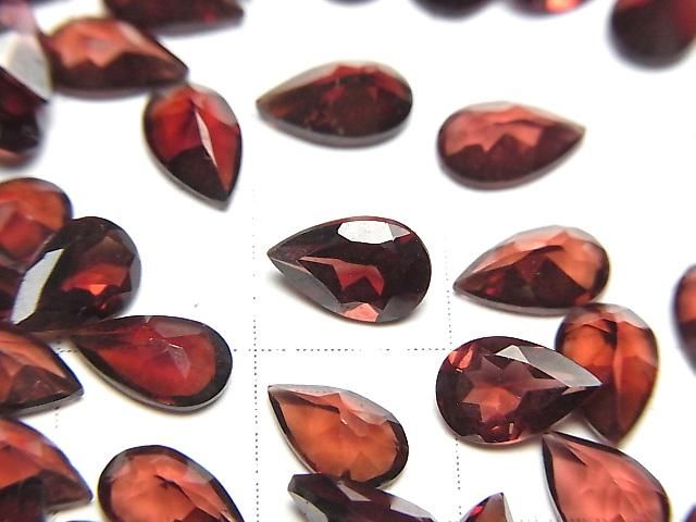 【動画】宝石質モザンビーク産ガーネットAAA ルース ペアシェイプファセットカット8×5mm 5粒 サムネイル3