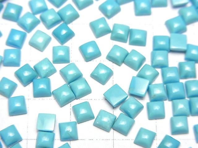 【動画】アリゾナ産キングマンターコイズAAA- ルース スクエア カボション4×4mm 5個 サムネイル3