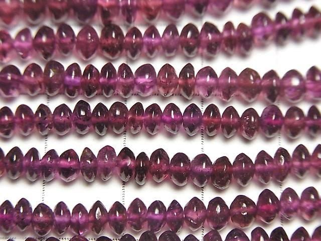 【動画】宝石質インド産ガーネットAAA- ボタン(ソロバン) 1連(約32cm) サムネイル2