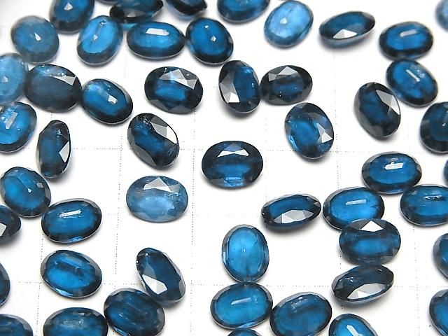 【動画】宝石質インディゴブルーカイヤナイトAAA ルース オーバルファセットカット8×6mm 2粒 サムネイル4