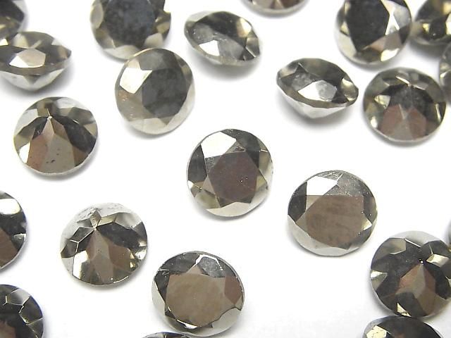 【動画】パイライト ルース ラウンドファセットカット10×10mm 1粒の画像