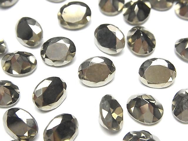 【動画】パイライト ルース オーバルファセットカット10×8mm 2粒の画像