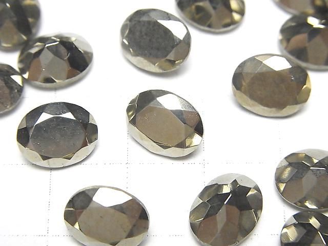 【動画】パイライト ルース オーバルファセットカット10×8mm 2粒 サムネイル2