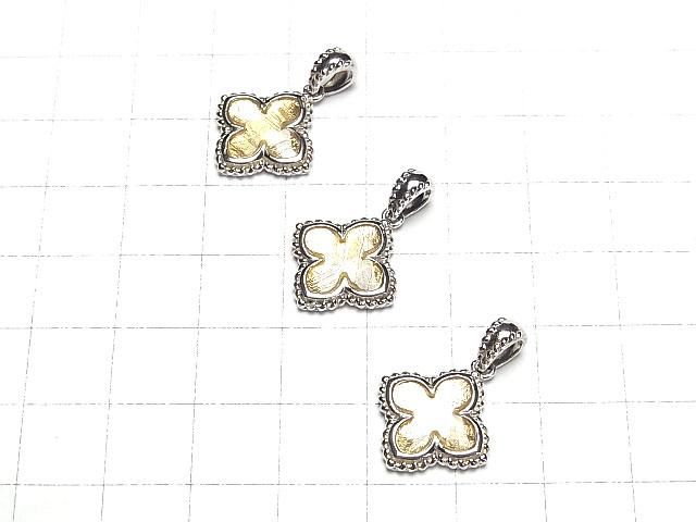 【動画】メテオライト(ムオニナルスタ隕石) フラワー型ペンダントトップ19×16×3mm イエローゴールド SILVER925製 サムネイル4