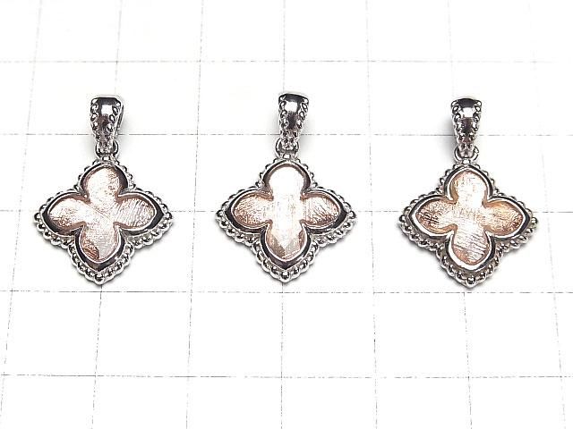 【動画】メテオライト(ムオニナルスタ隕石) フラワー型ペンダントトップ19×16×3mm ピンクゴールド SILVER925製 サムネイル3