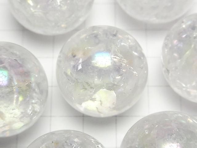 【動画】クラック入りアクアクリスタル スフィア・ラウンド28mm 1個 サムネイル2