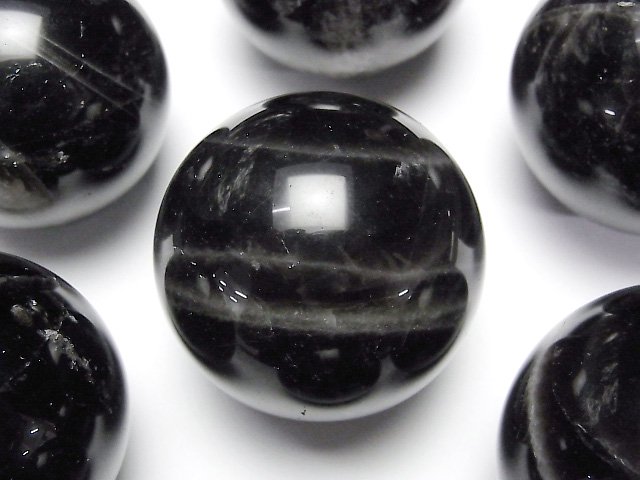 モリオン（黒水晶） スフィア・ラウンド40mm 1個｜天然石ビーズの卸問屋・通販ケンケンジェムズ