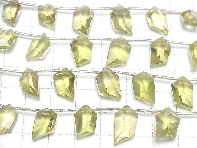【動画】宝石質オリーブクォーツAAA- スピンドルカット 1連(8粒) サムネイル3