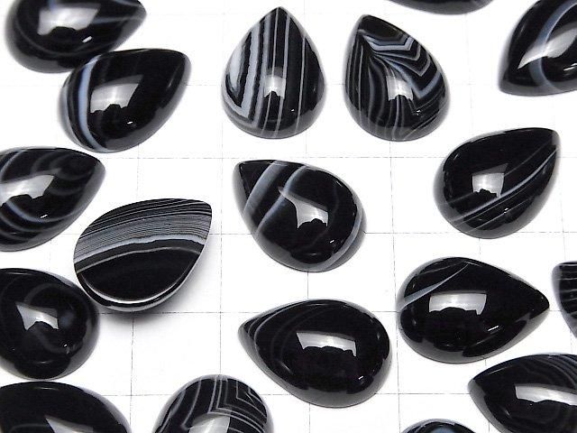 【動画】ストライプオニキスAAA ペアシェイプ カボション18×13mm 2個 サムネイル3