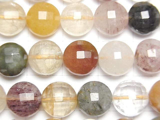 【動画】マルチカラールチルクォーツAA コインカット10×10×7mm 1連(約38cm) サムネイル2