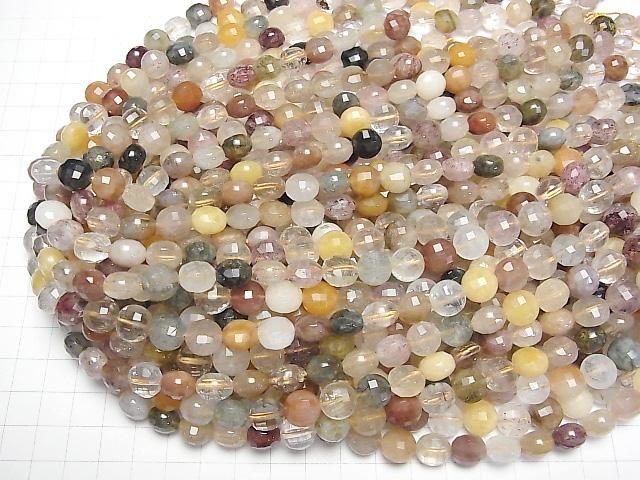 【動画】マルチカラールチルクォーツAA コインカット10×10×7mm 1連(約38cm) サムネイル4