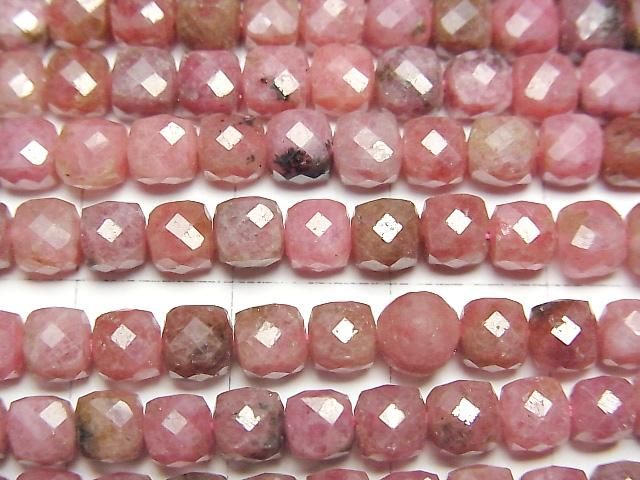 【動画】【素晴らしい輝き】ロードナイトAA++ キューブカット4×4×4mm 1連(約37cm) サムネイル2