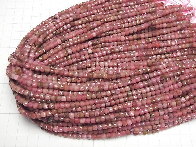 【動画】【素晴らしい輝き】ロードナイトAA++ キューブカット4×4×4mm 1連(約37cm) サムネイル4