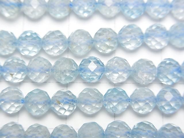 【動画】【素晴らしい輝き】ブルーカラートパーズAA++ ラウンドカット5mm 半連/1連(約36cm) サムネイル2