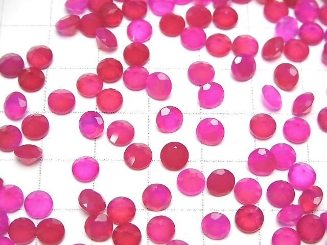 【動画】宝石質フューシャピンクカルセドニーAAA ルース ラウンドファセットカット5×5mm 10粒 サムネイル4
