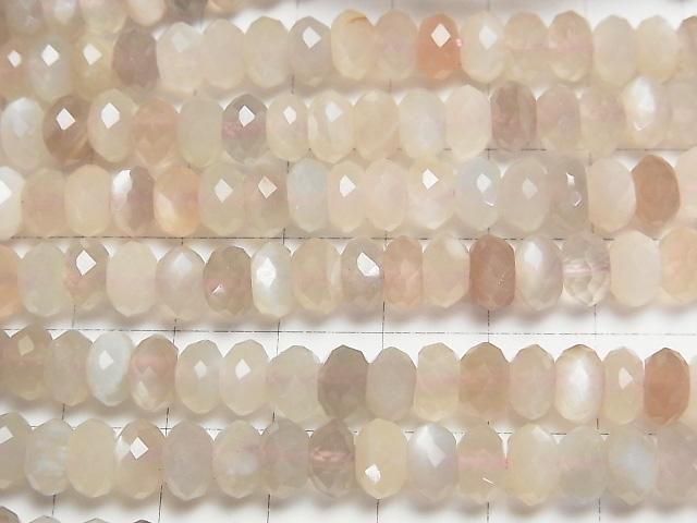 【動画】【素晴らしい輝き】マルチカラームーンストーンAA++ ボタンカット7×7×4mm 半連/1連(約38cm) サムネイル3