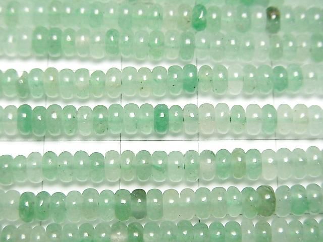 【動画】グリーンアベンチュリン ロンデル(ボタン)4×4×2mm 1連(約37cm) サムネイル2