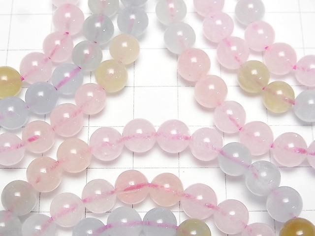 【動画】ベリルミックス(マルチカラーアクアマリン)AAA- ラウンド7.5mm カラーグラデーション 1連(ブレス) サムネイル3