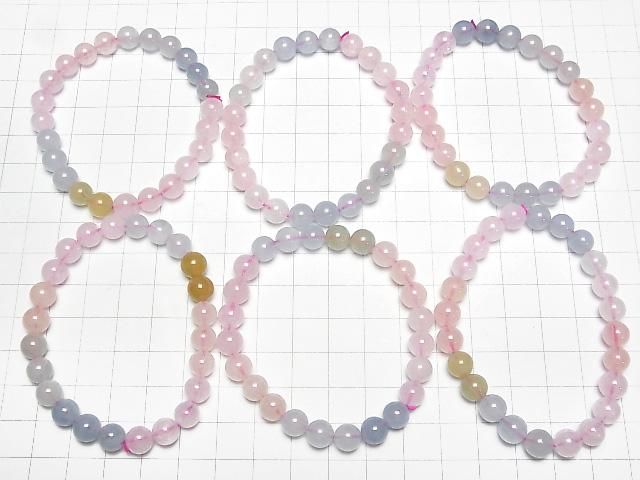 【動画】ベリルミックス(マルチカラーアクアマリン)AAA- ラウンド7.5mm カラーグラデーション 1連(ブレス) サムネイル4