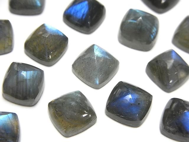 【動画】ラブラドライトAA+ シュガーローフカット10×10mm 3個の画像