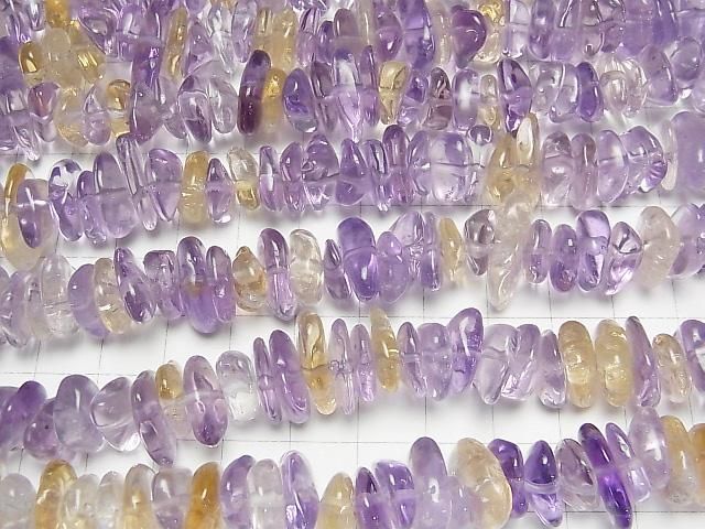 【動画】アメジスト×シトリンAA++ ミニタンブル(チップ) 1連(約37cm) サムネイル3