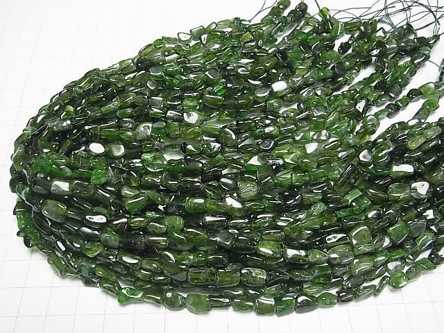 【動画】クロムダイオプサイドAA フラットタンブル 1連(約36cm) サムネイル4