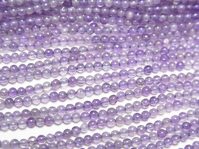 【動画】アメジストAA++ 極小ラウンド2mm 1連(約38cm)の画像