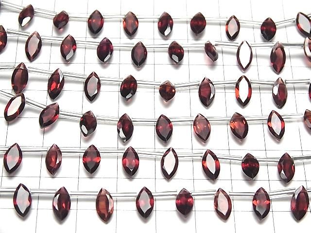 【動画】宝石質ピンクガーネットAAA マーキスファセットカット10×5mm 1連(8粒) サムネイル4