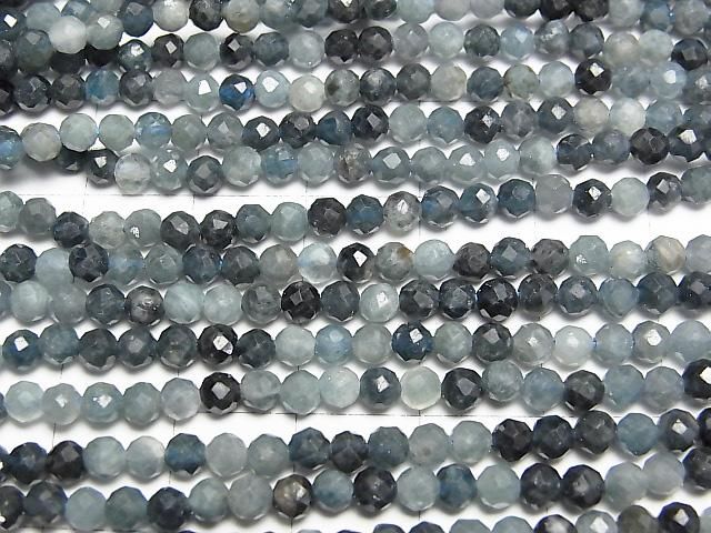 【動画】【素晴らしい輝き】インディゴライトトルマリンAA ラウンドカット3.5mm 1連(約37cm) サムネイル2