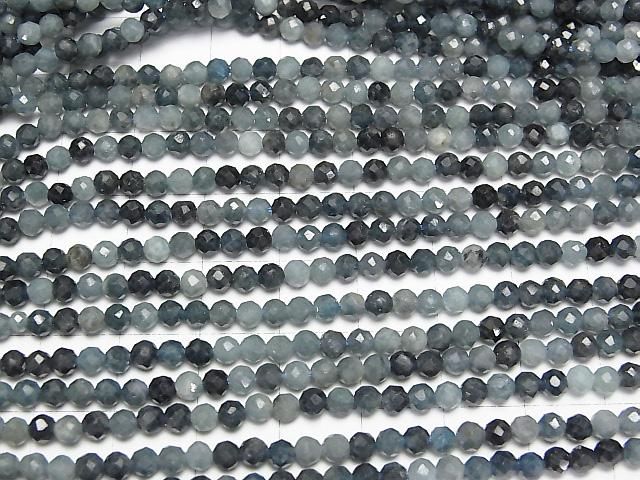 【動画】【素晴らしい輝き】インディゴライトトルマリンAA ラウンドカット3.5mm 1連(約37cm) サムネイル3