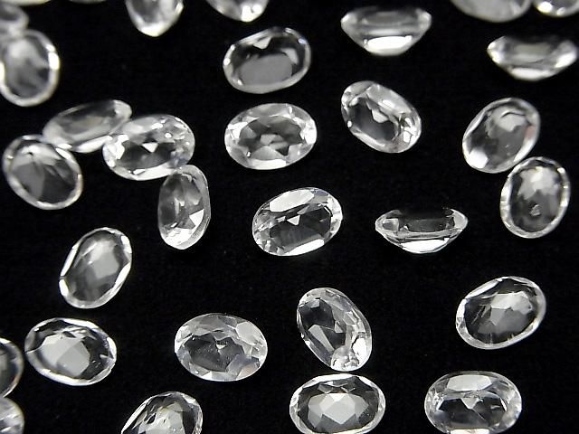【動画】宝石質クリスタルAAA ルース オーバルファセットカット7×5mm 10粒 サムネイル3