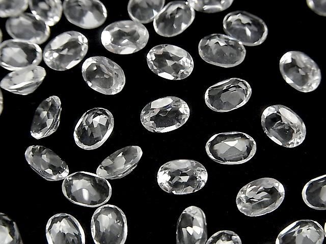 【動画】宝石質クリスタルAAA ルース オーバルファセットカット7×5mm 10粒 サムネイル4